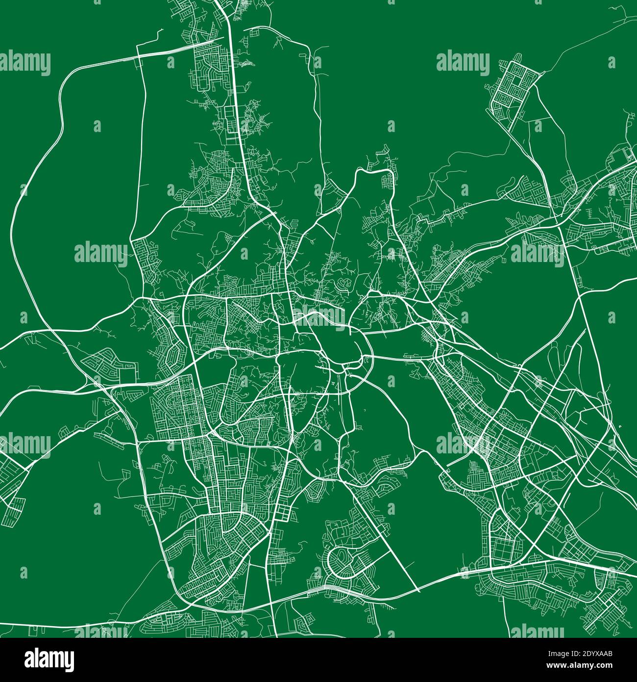 Carte détaillée du quartier administratif de la ville de la Mecque. Illustration vectorielle libre de droits. Panorama urbain. Carte touristique graphique décorative du territoire de la Mecque Illustration de Vecteur