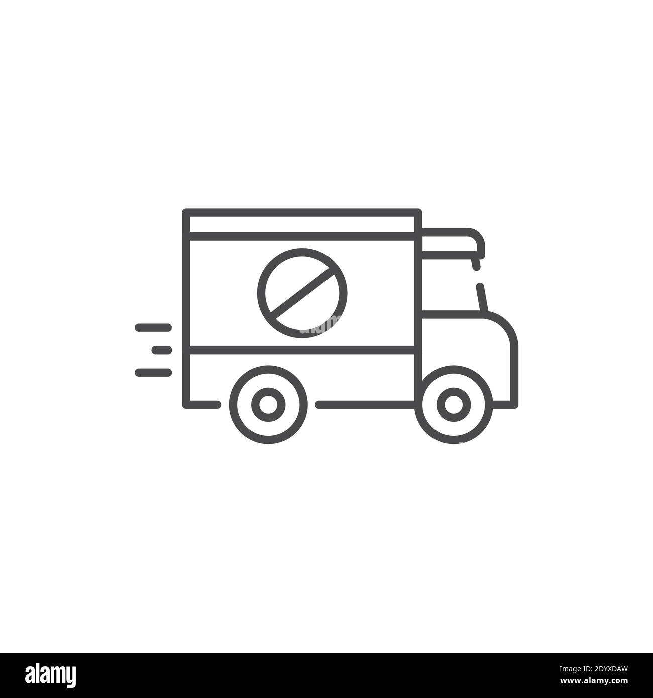 Icône de la ligne de couleur du chariot de lutte antiparasitaire. Pictogramme pour page Web, application mobile, Promo. Illustration de Vecteur