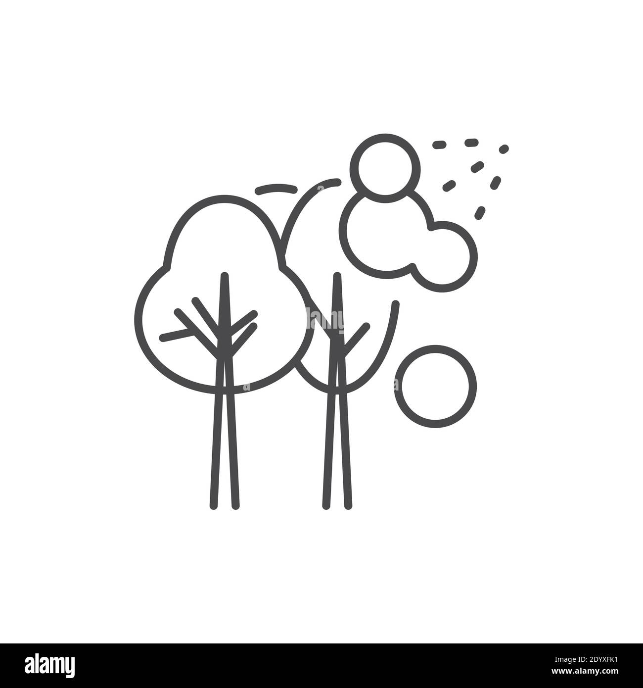 Icône de ligne de couleur de pulvérisation de pesticides. Pictogramme pour page Web, application mobile, Promo. Illustration de Vecteur