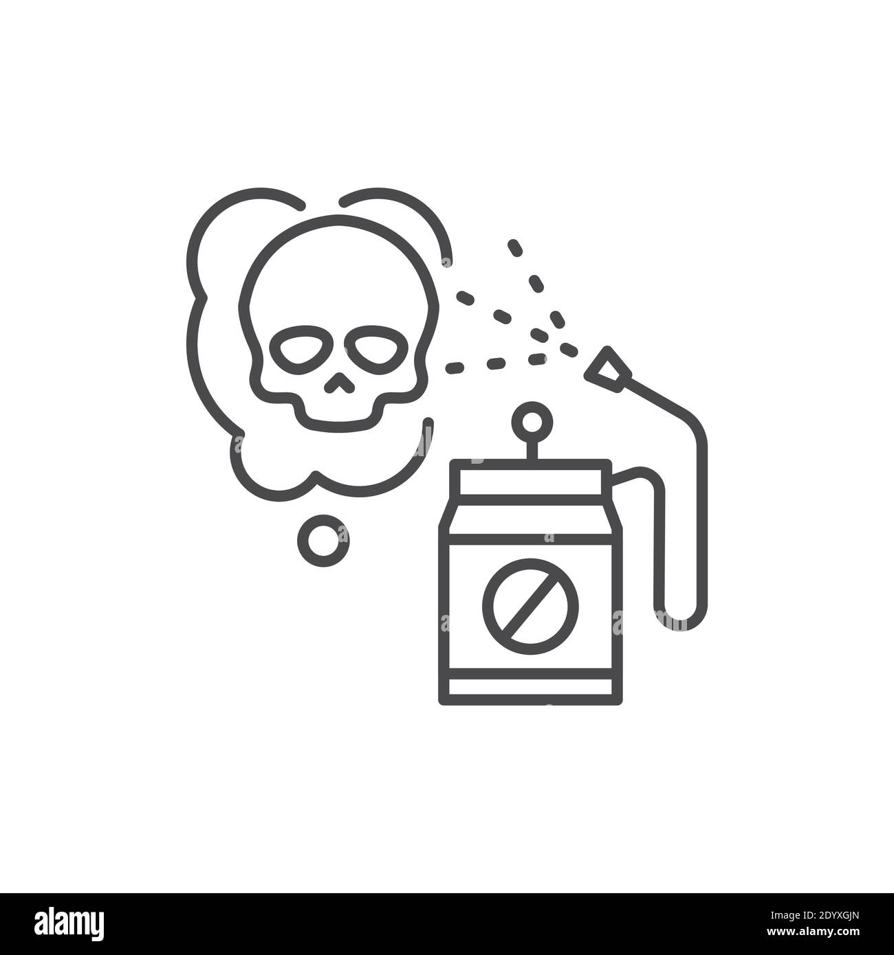 Icône de la ligne de couleur du pesticide. Pictogramme pour page Web, application mobile, Promo. Illustration de Vecteur