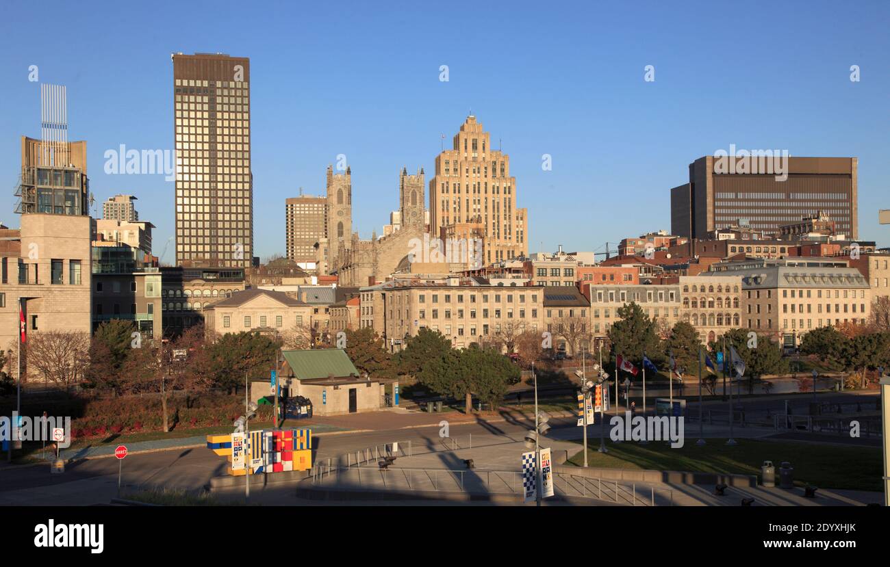 Canada, Québec, Montréal, Vieux-Port, Vieux-Port, horizon, Banque D'Images