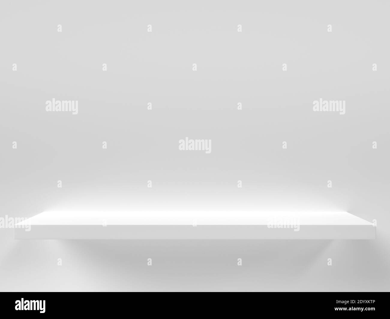 rendu 3d de l'étagère blanche vide. Banque D'Images