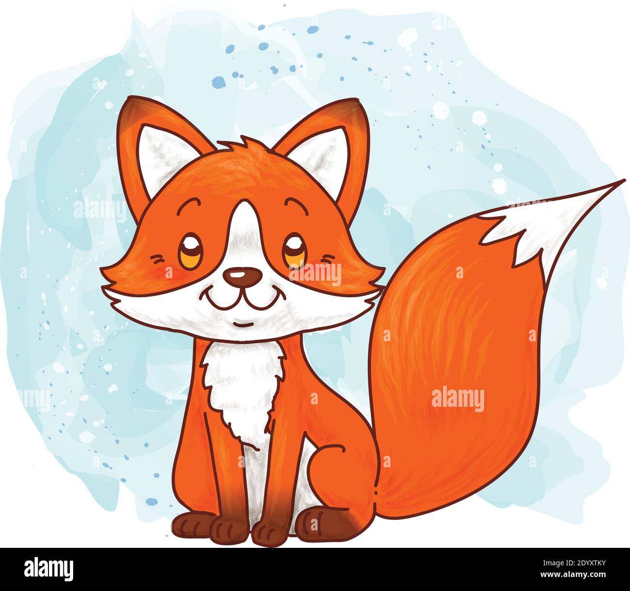 Bebe Renard Dessin Aquarelle Banque D Image Et Photos Alamy