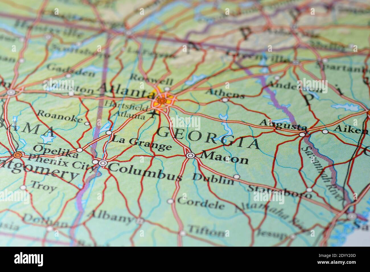 Carte de Géorgie Banque D'Images