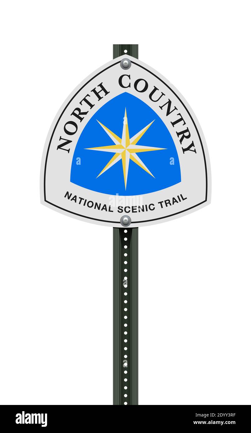 Illustration vectorielle du panneau North Country Trail publier Illustration de Vecteur