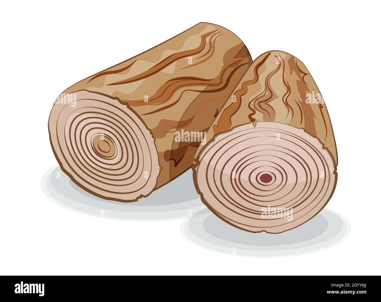 bois de chauffage vectoriel, lutte en bois, pour la cheminée ou le feu, image à la main dessin style de dessin animé Illustration de Vecteur