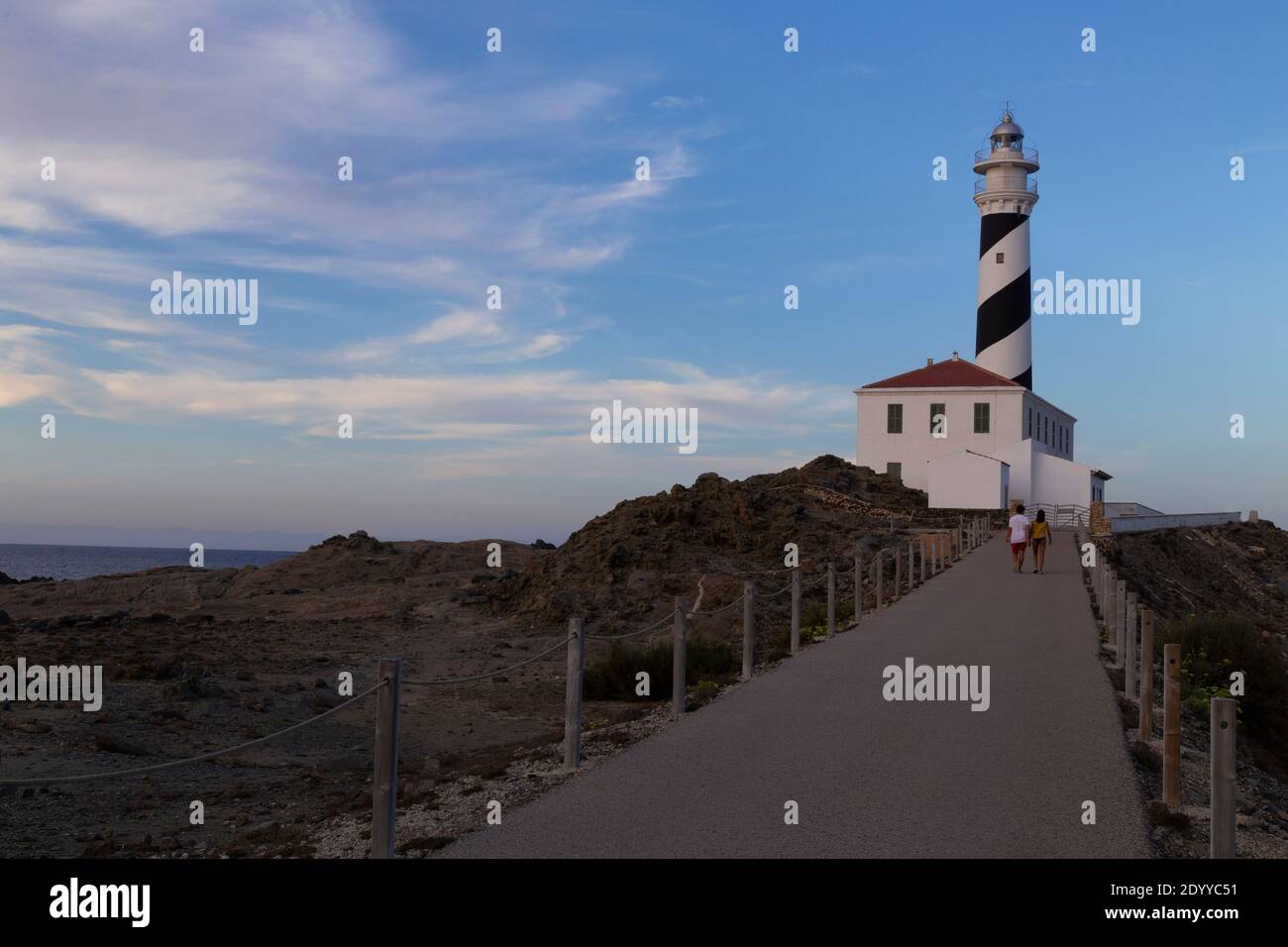 Le phare de Favàritx est un phare actif sur l'île espagnole de Minorque. Banque D'Images