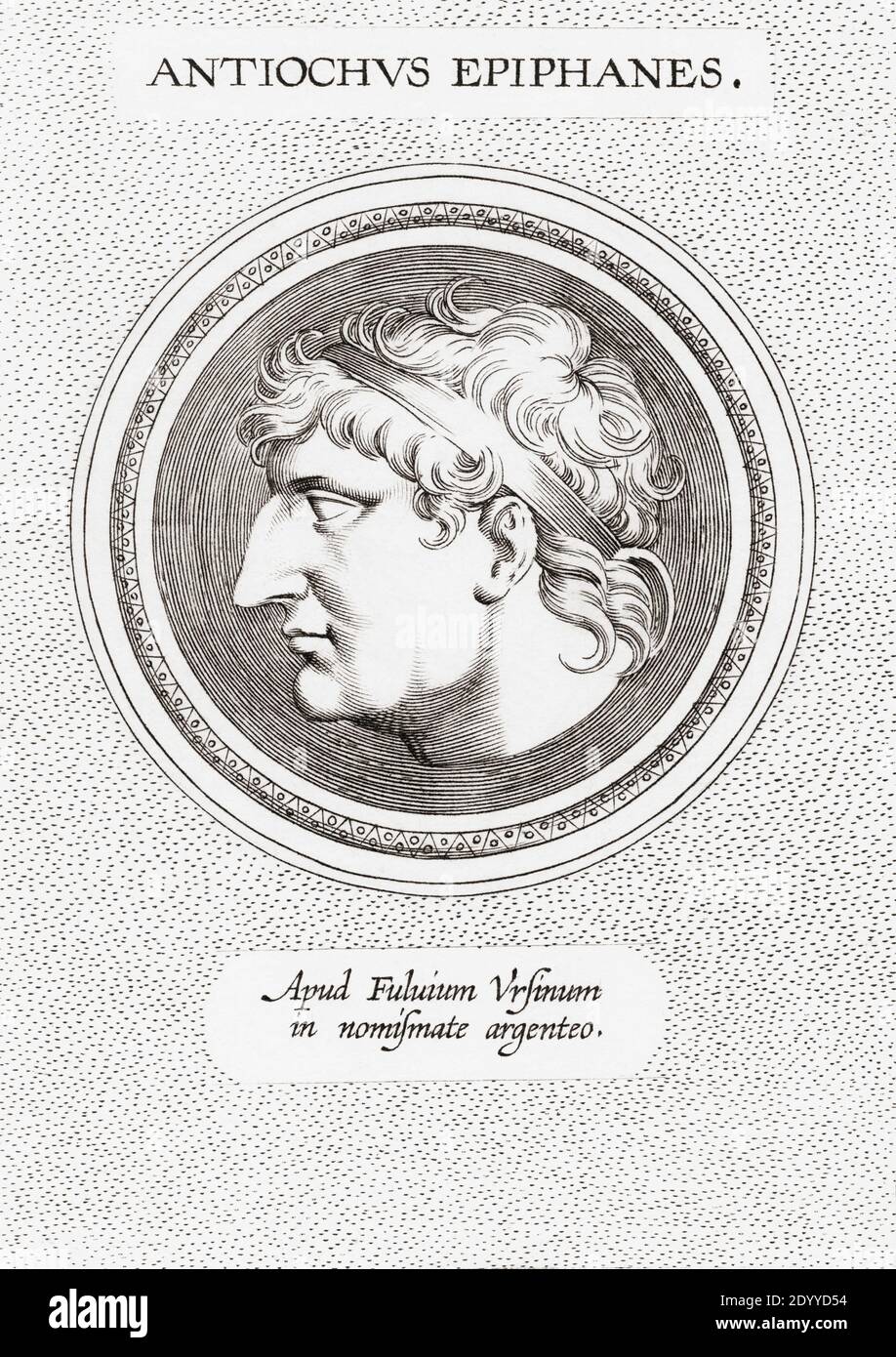 Epiphanes Antiochus IV, c 215 BC - 164 BC. Roi de l'Empire Séleucide. Après un artiste inconnu du XIXe siècle. Banque D'Images