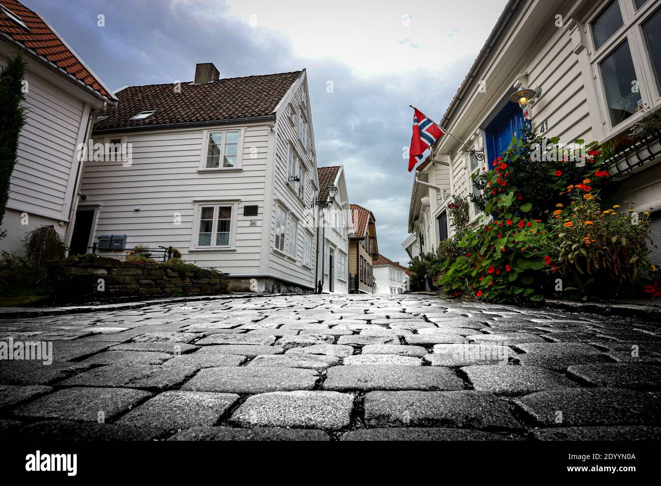 Vieux Stavanger Norvège, Norwegen Banque D'Images