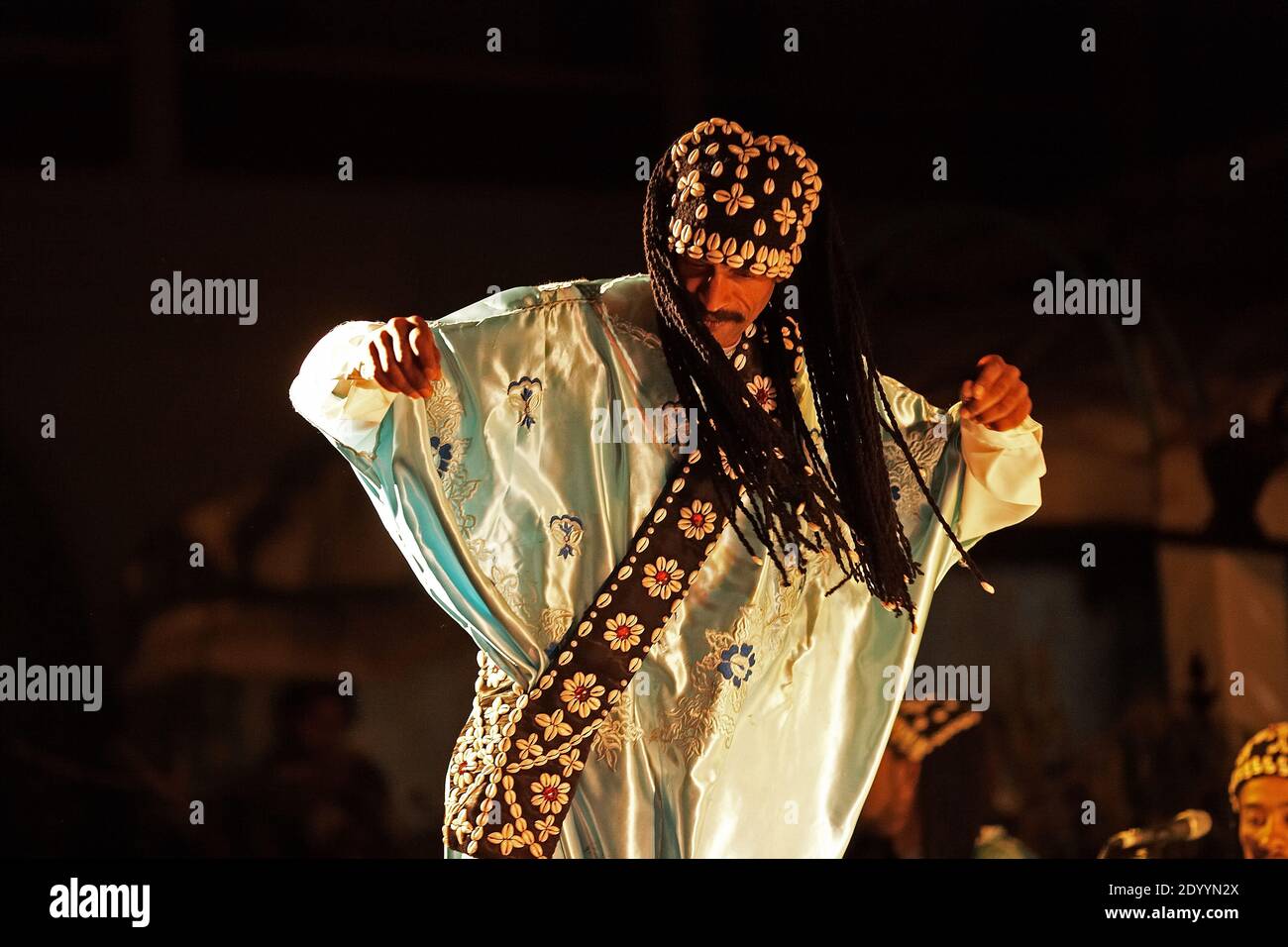 MAROC / Essaouira / Gnawa musicien à Essaouira Banque D'Images