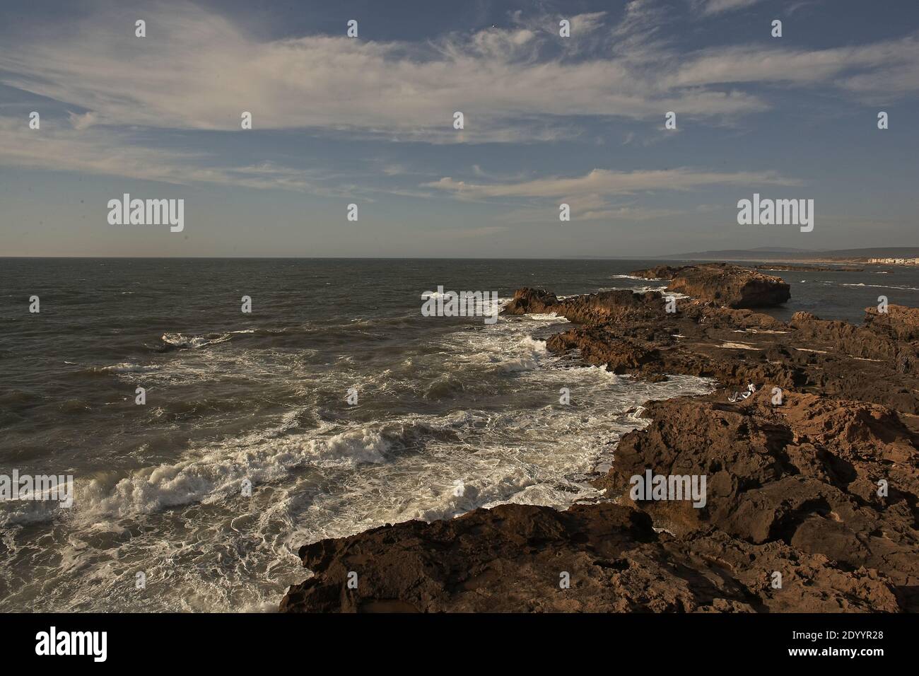 Maroc / Essaouira / vue sur la mer depuis la vieille ville d'Essaouira Banque D'Images