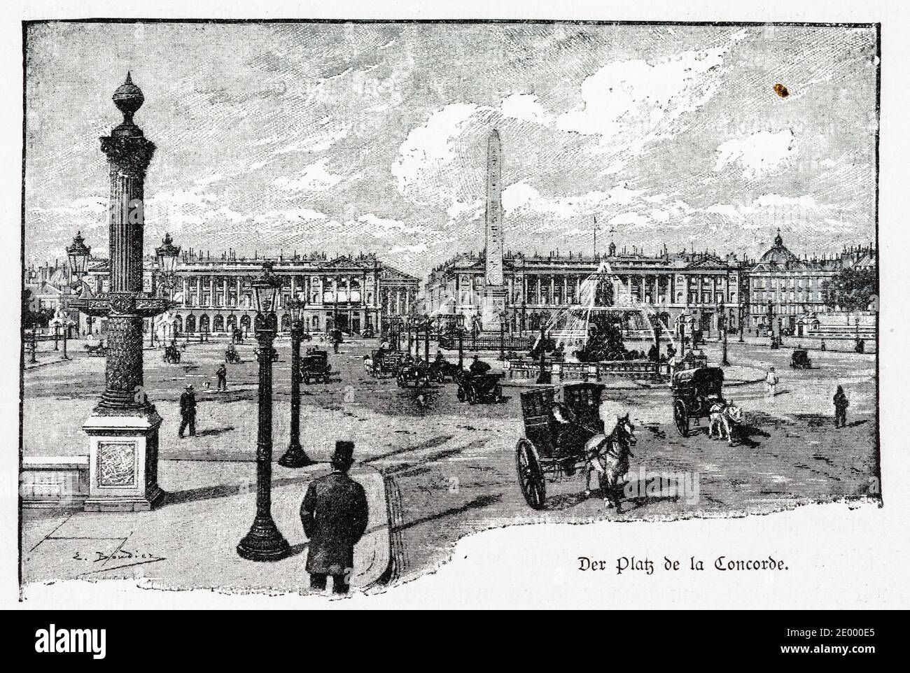 Place 'de la Concorde', illustration de 'Die Haupstädte der Welt', Breslau vers 1897 Banque D'Images