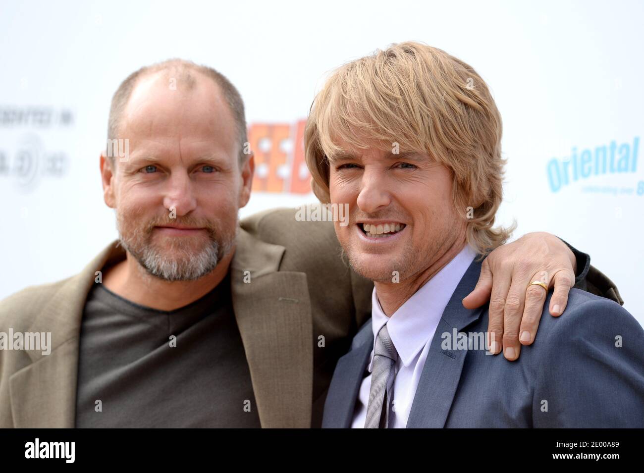 Owen Wilson et Woody Harrelson arrivent à la première de Free Birds au Westwood Village Theatre de Los Angeles, CA, États-Unis, le 13 octobre 2013. Photo de Lionel Hahn/ABACAPRESS.COM Banque D'Images
