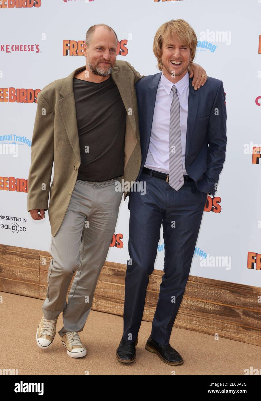 Owen Wilson et Woody Harrelson arrivent à la première de Free Birds au Westwood Village Theatre de Los Angeles, CA, États-Unis, le 13 octobre 2013. Photo de Lionel Hahn/ABACAPRESS.COM Banque D'Images