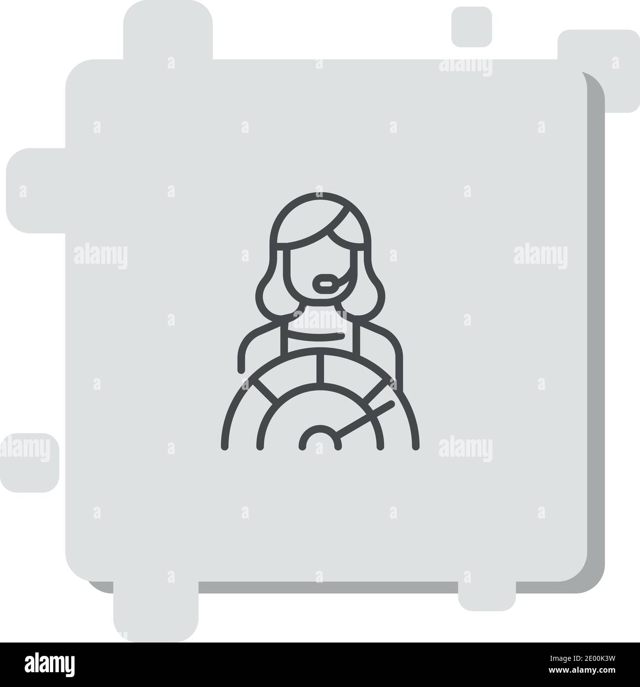 icône de vecteur d'agent de centre d'appels illustration moderne de vecteur simple Illustration de Vecteur