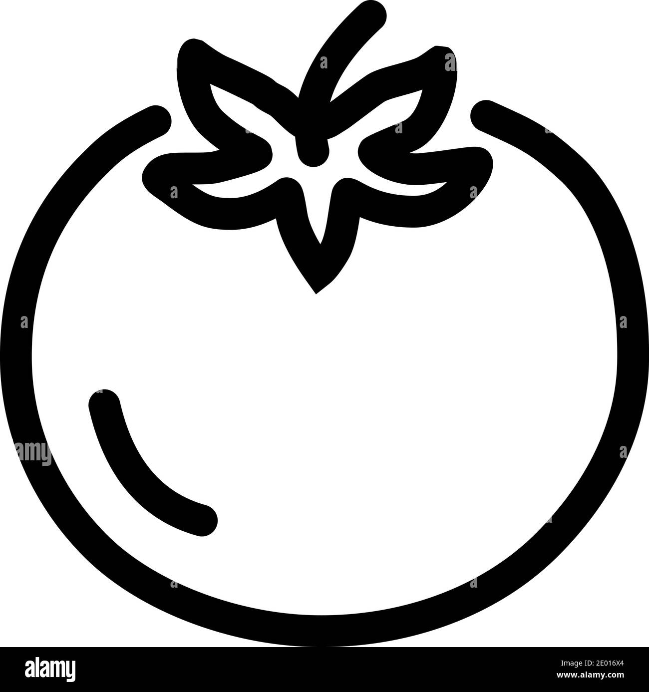 icône de contour simple de tomate Illustration de Vecteur