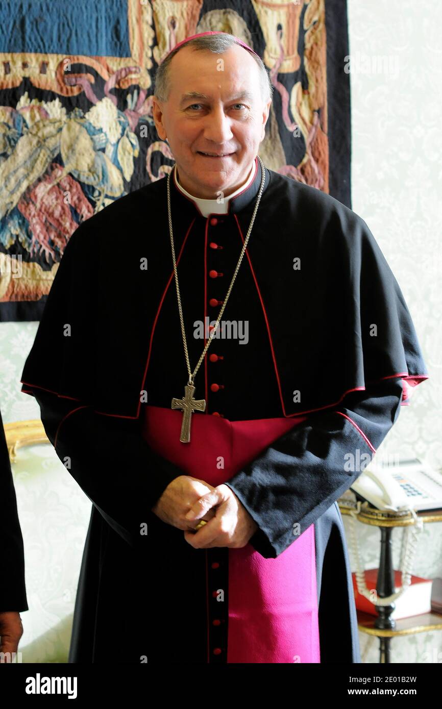 Le secrétaire d'État du Vatican Pietro Parolin au Vatican le 25 novembre 2013. Photo par ABACAPRESS.COM Banque D'Images