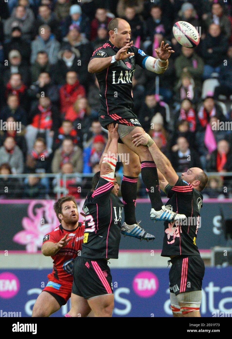 Sergio Parisse de Stade Francais lors du Top 14 du match de rugby Stade Francais contre Toulon au stade Jean Bouin de Paris, France, le 30 novembre 2013. Le Stade Francais a gagné 23-0. Photo de Christian Liewig/ABACAPRESS.COM Banque D'Images