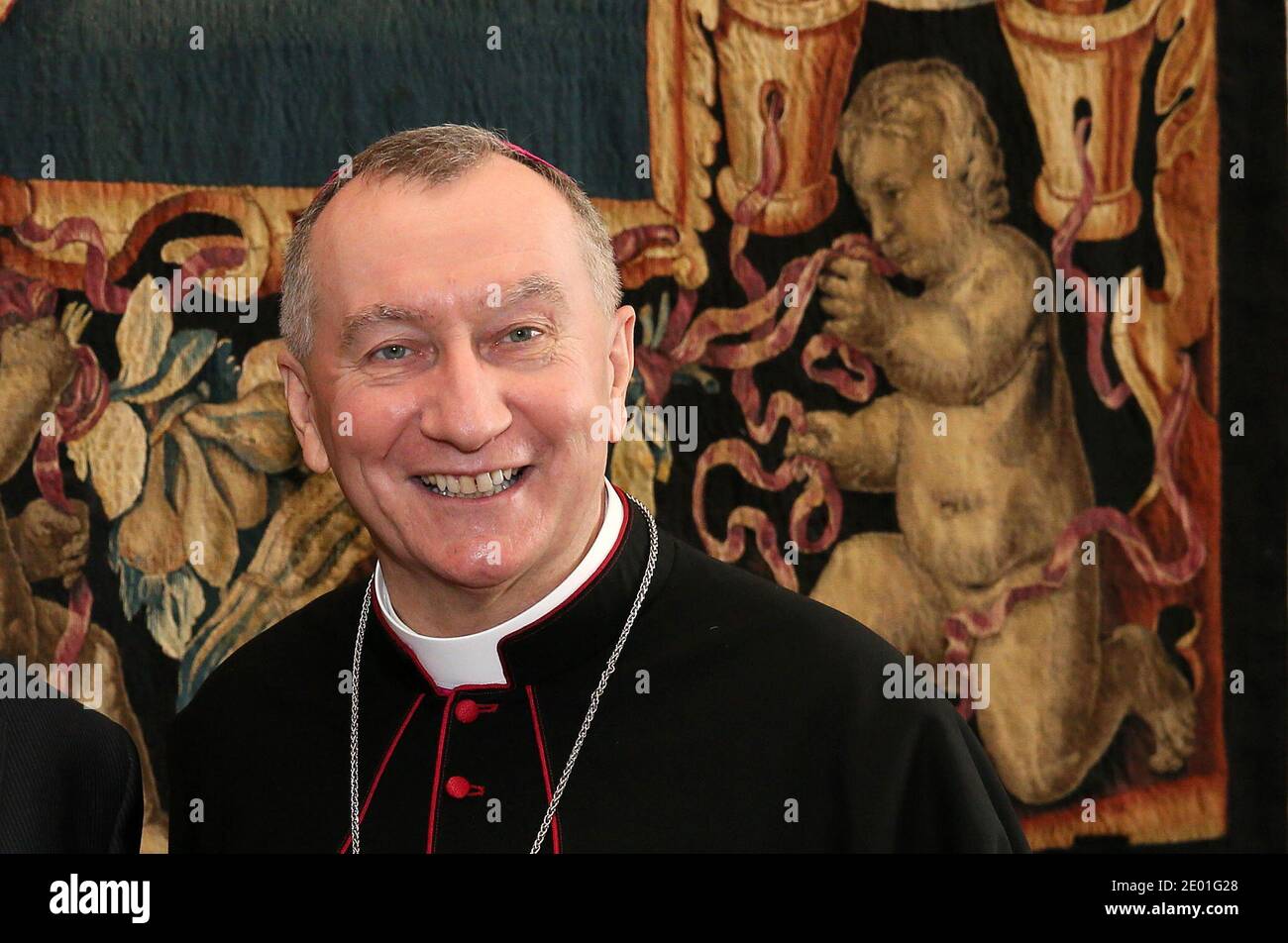 Le Secrétaire d'État du Vatican, Pietro Parolin, rencontre le Premier ministre israélien, Benjamin Netanyahou, au Vatican, le 2 décembre 2013. Photo par ABACAPRESS.COM Banque D'Images