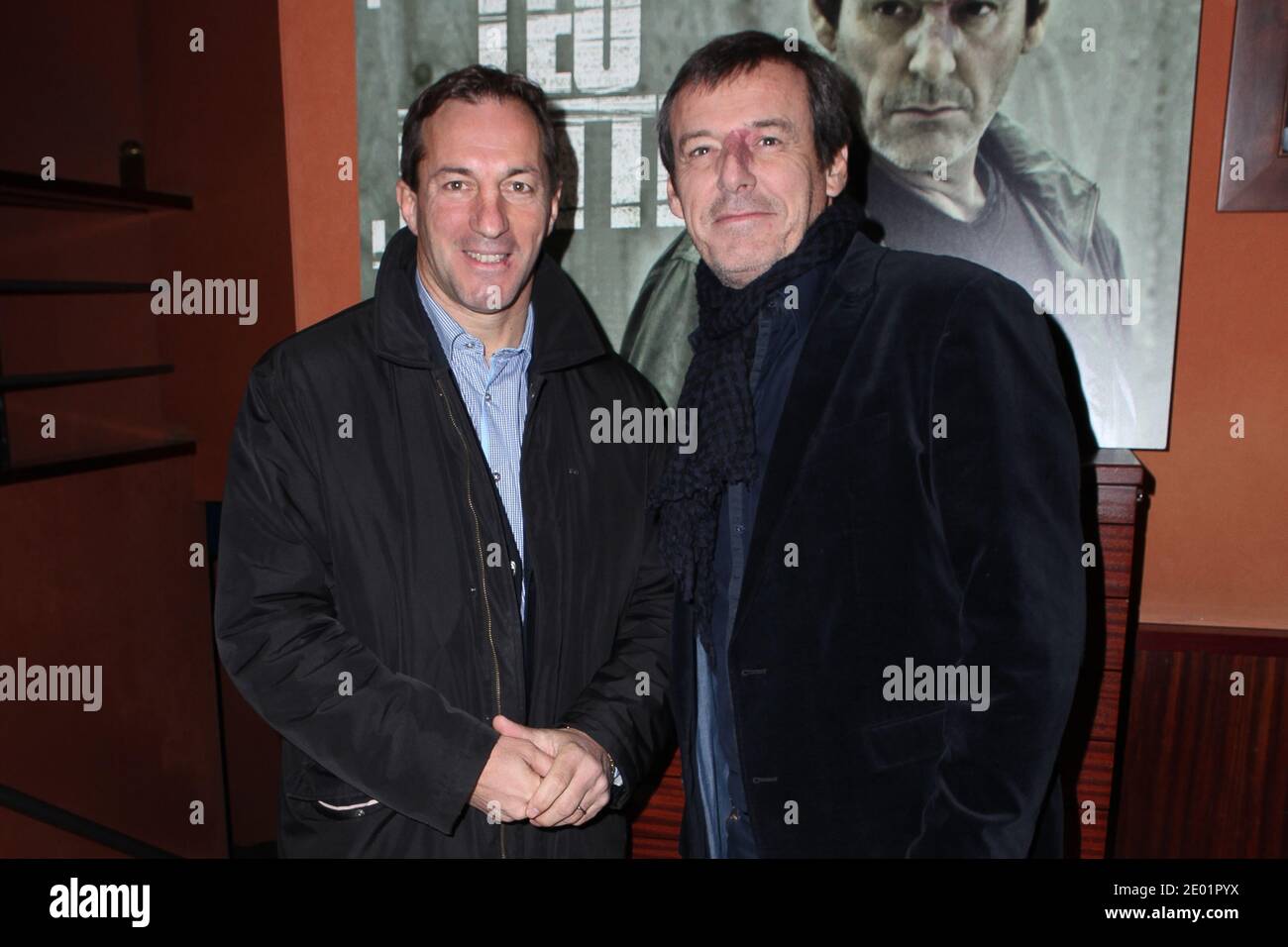 Philippe Sella et Jean-Luc Reichmann assistent à la première de la série télévisée "Leo Mattei" qui s'est tenue au Club de l'Etoile à Paris, France, le 9 décembre 2013. Photo de Audrey Poree/ABACAPRESS.COM Banque D'Images