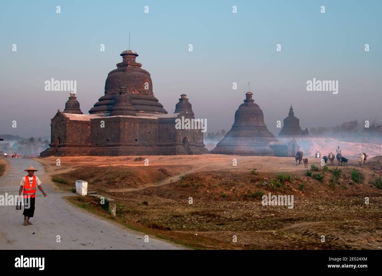 Temple de Lemyethna, U Mrauk, État de Rakhine, Myanmar. Banque D'Images