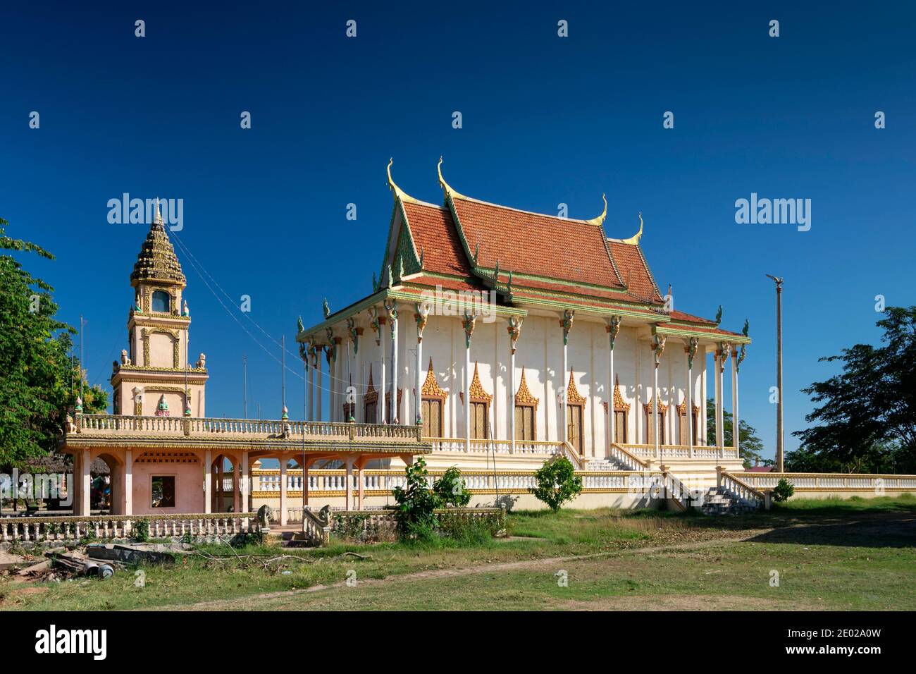 Pagode Wat Svay Andet de Lakhon Khol Dance UNESCO intangible Site du patrimoine culturel dans la province de Kandal près de Phnom Penh Cambodge Banque D'Images