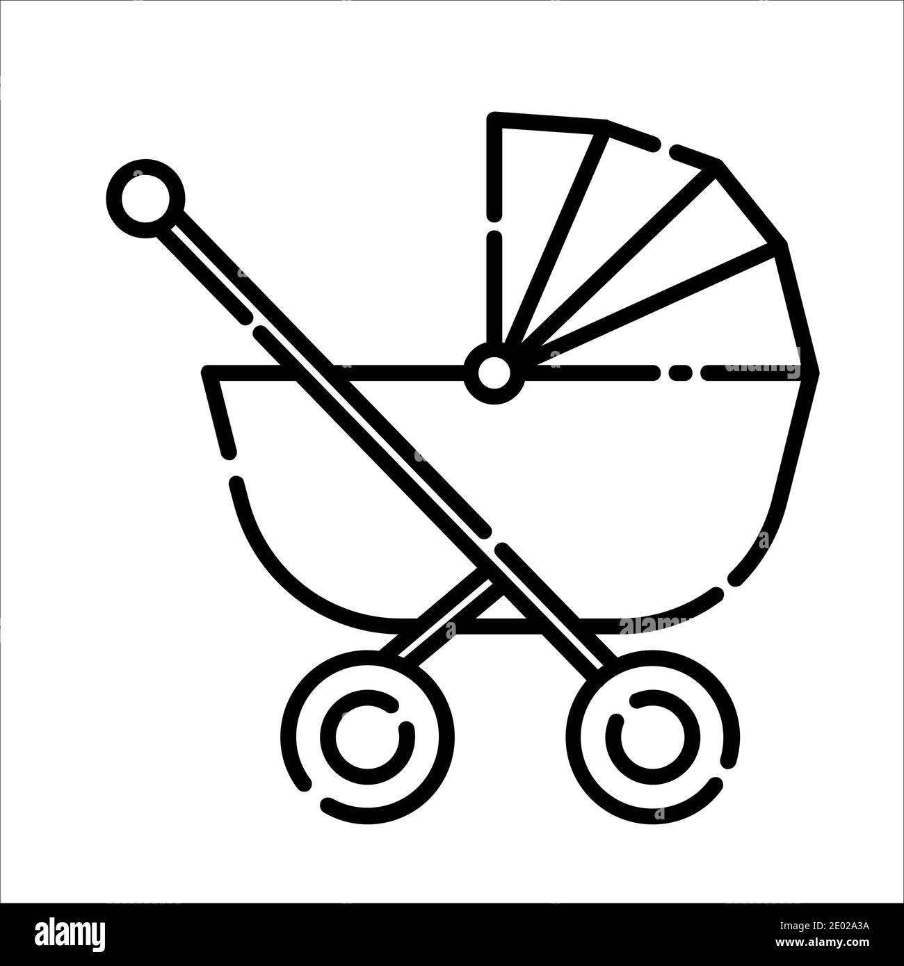 Poussette pour bébé, Icon design, Vector, clip art, Icon Line design Image  Vectorielle Stock - Alamy