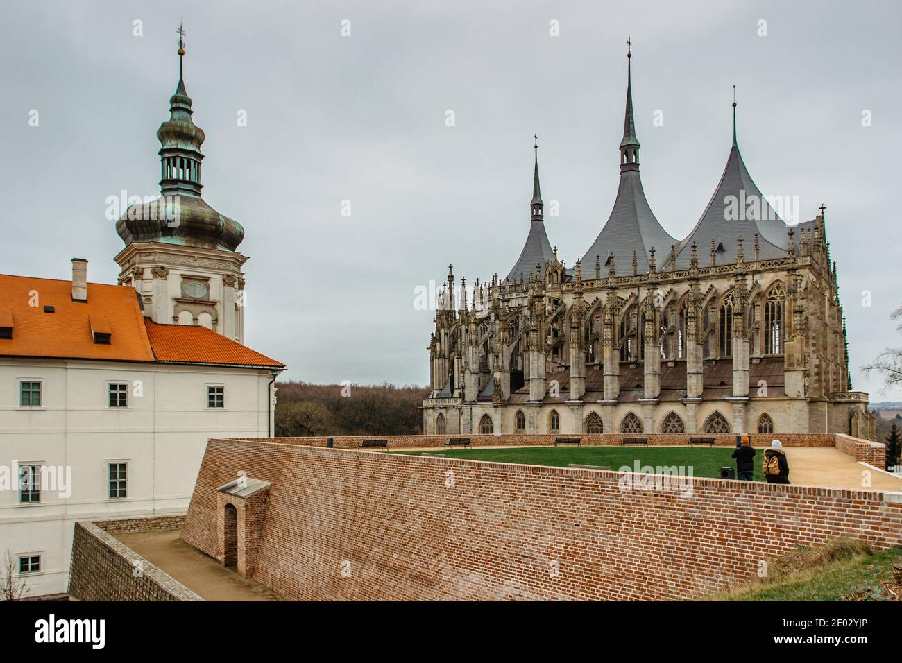 Église Saint Barbara, Chram sv. Barbery, à Kutna Hora, république tchèque. Célèbre église catholique gothique en Europe centrale, patrimoine mondial de l'UNESCO Banque D'Images