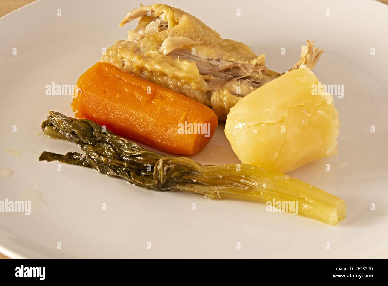piatto con verdure con carne di polo da macro altra vista Banque D'Images