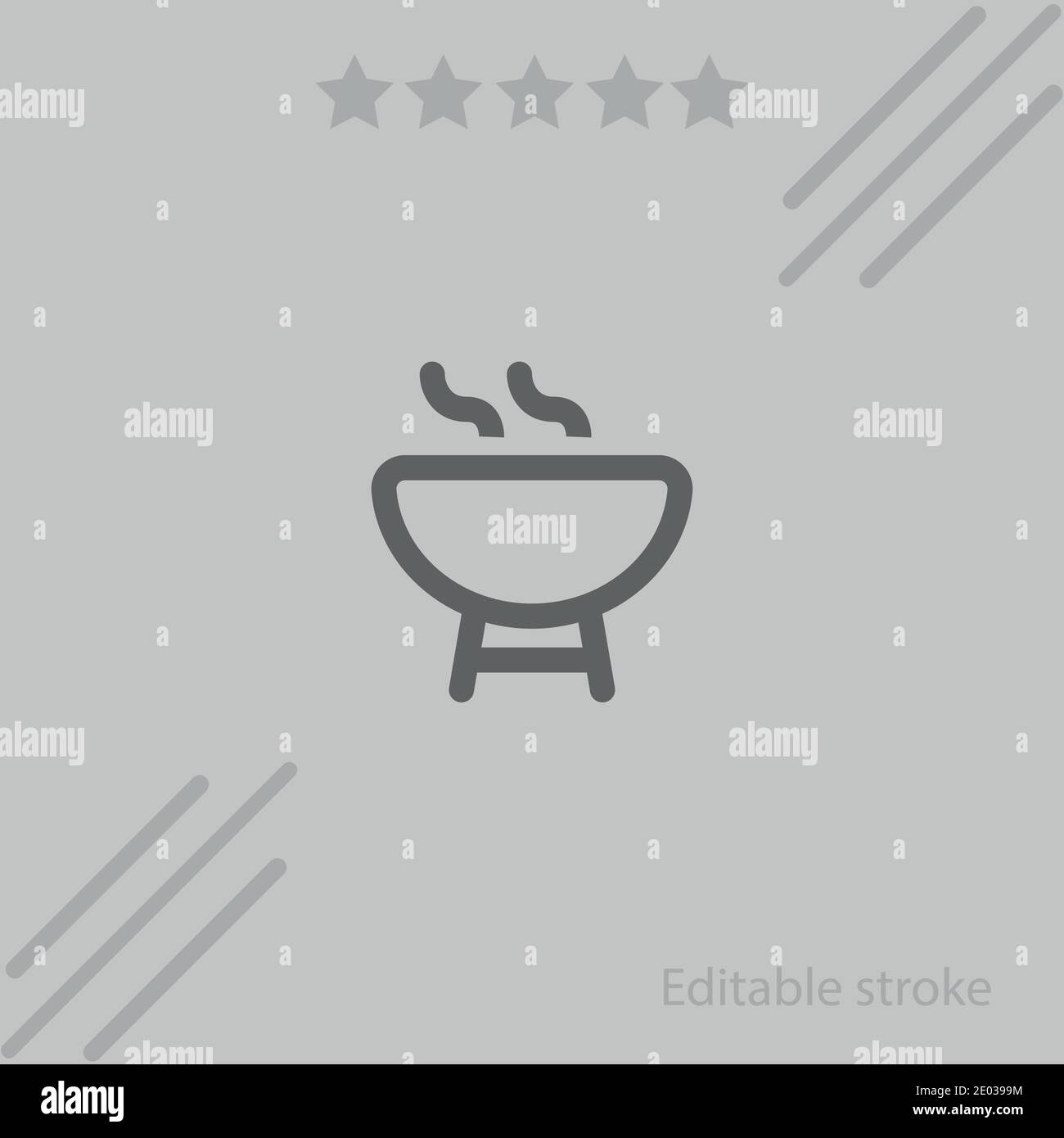 icône de vecteur de contour de barbecue illustration moderne de vecteur simple Illustration de Vecteur
