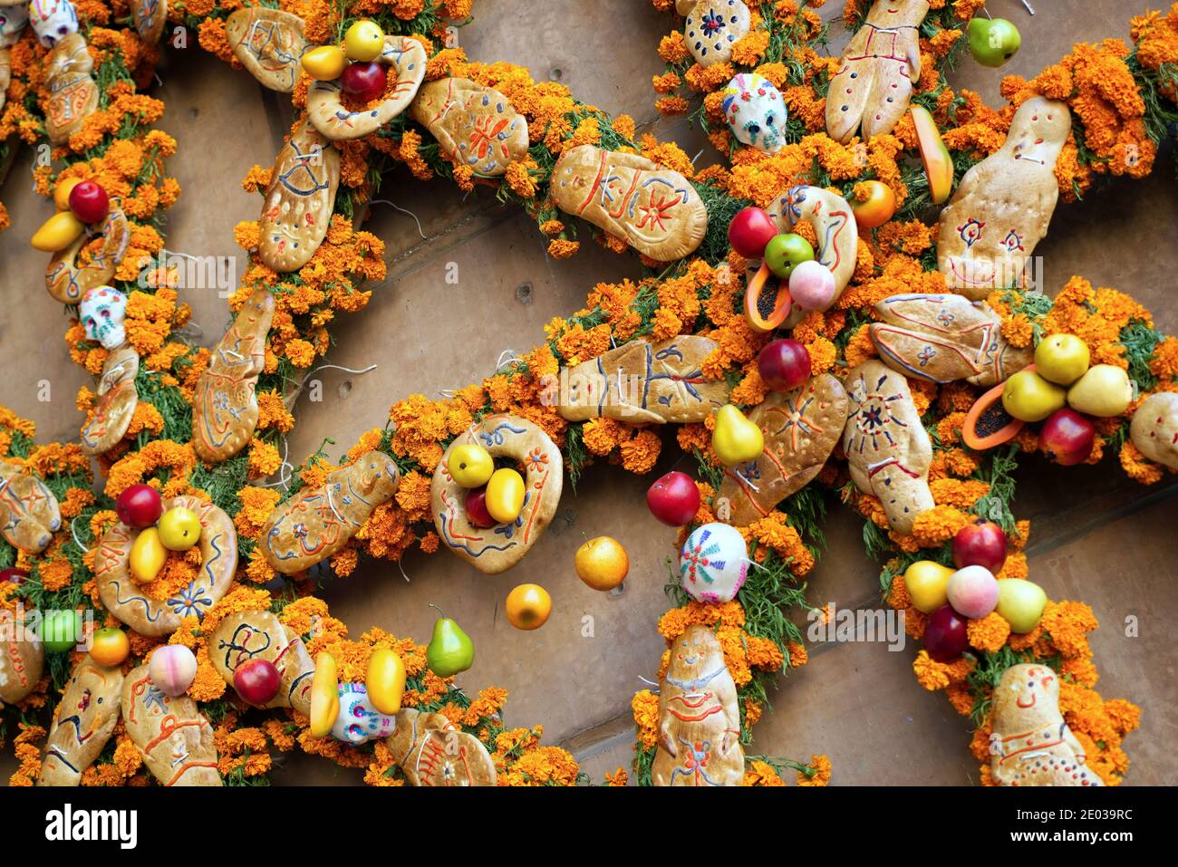 Tijuana, Mexique - 27 octobre 2017 : gros plan de la section du jour de l'autel mort à l'extérieur du centre culturel de l'artiste José Luis Cuevas Banque D'Images