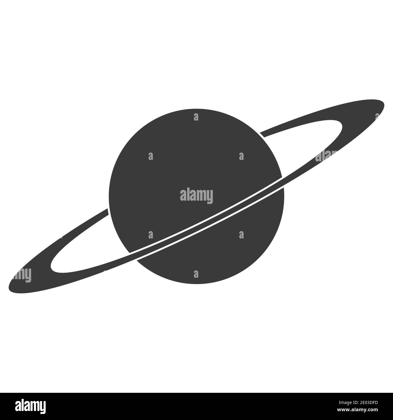 icône planète avec un anneau orbital, vecteur logo signe planète avec orbite autour de l'équateur Illustration de Vecteur