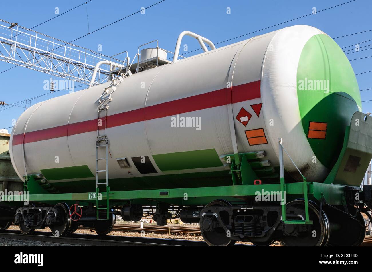 réservoir de chemin de fer pour le transport de gaz liquéfié Banque D'Images