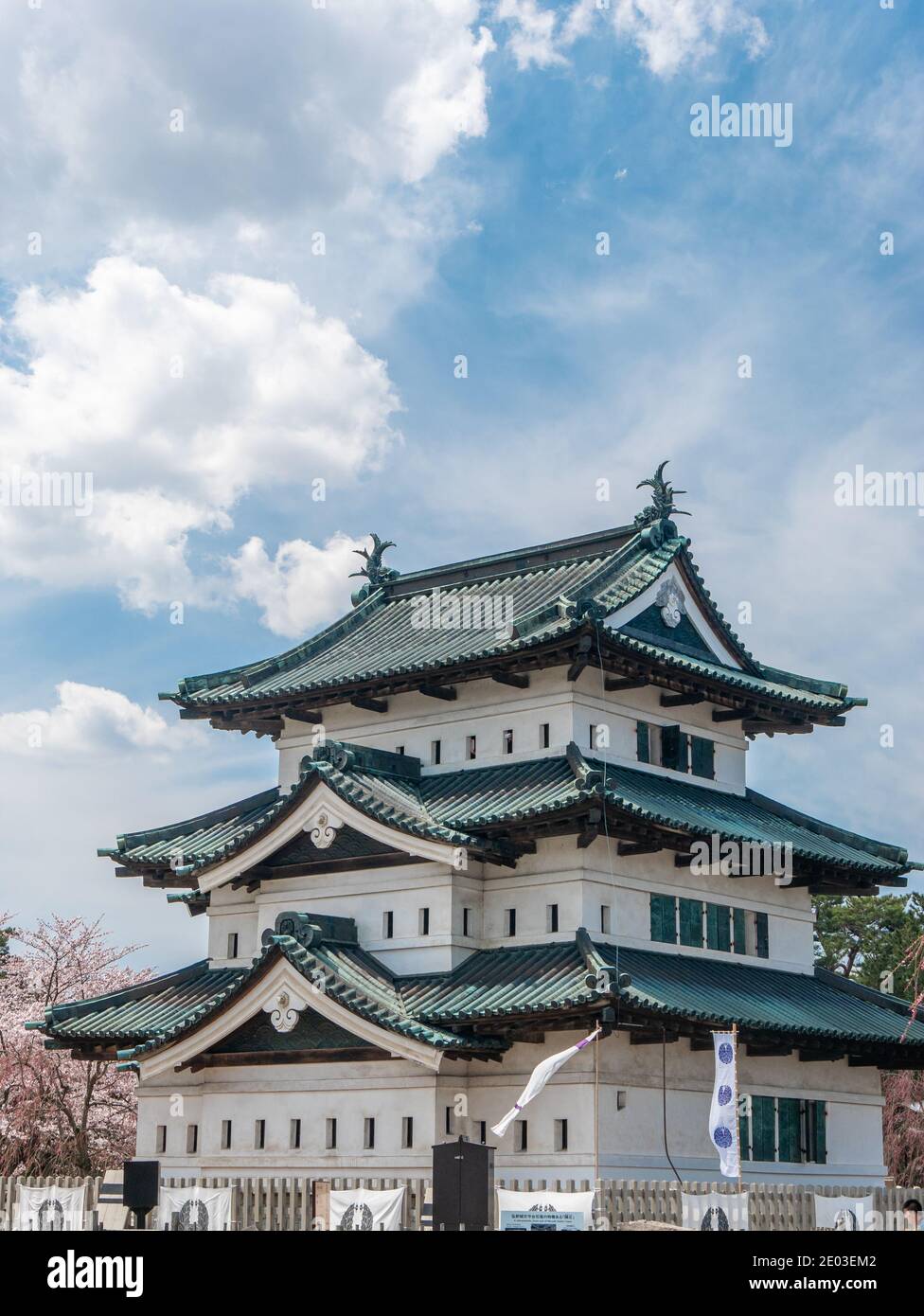 Hirosaki, Japon - avril 2019. Château dans la préfecture d'Aomori, Japon Banque D'Images