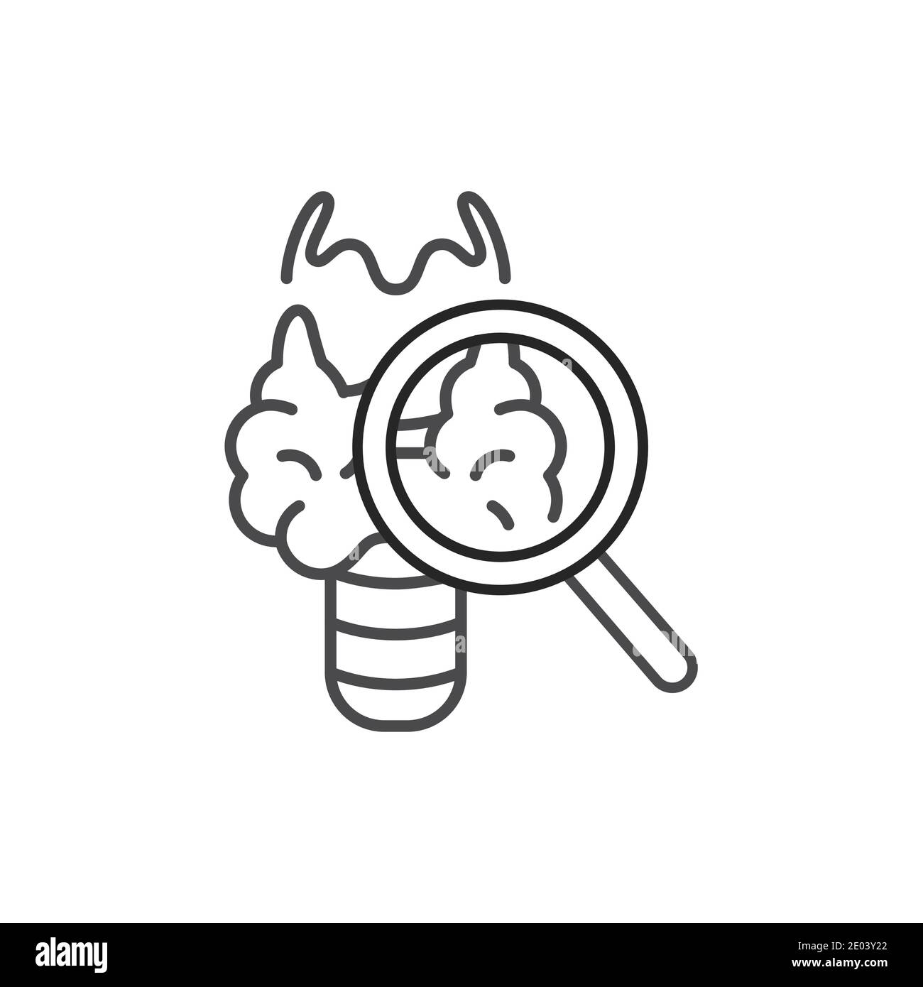 Icône de la ligne de couleur de la glande thyroïde de l'examen. Pictogramme pour page Web, application mobile, Promo. Contour modifiable. Illustration de Vecteur