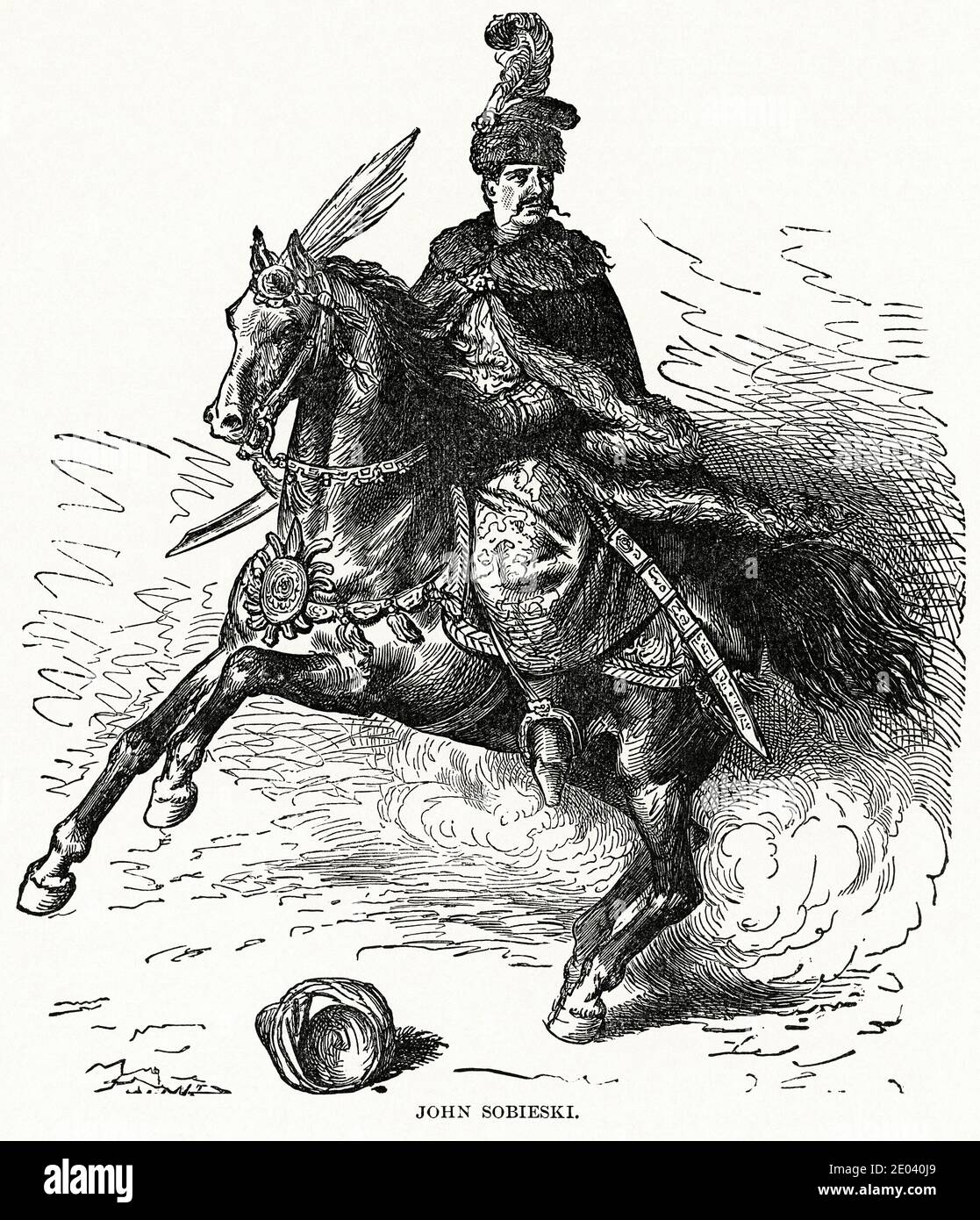 John Sobieski, Illustration, Histoire du monde de Ridpath, Volume III, par John Clark Ridpath, LL. D., Merrill & Baker Publishers, New York, 1897 Banque D'Images