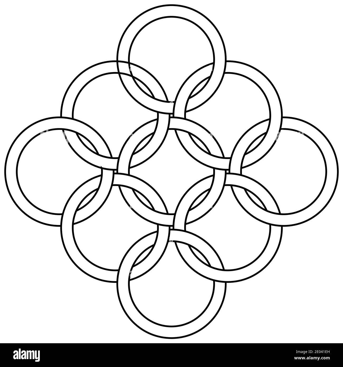 motif de logo des anneaux de verrouillage élément de chaîne, motif de anneaux de verrouillage vectoriel Illustration de Vecteur