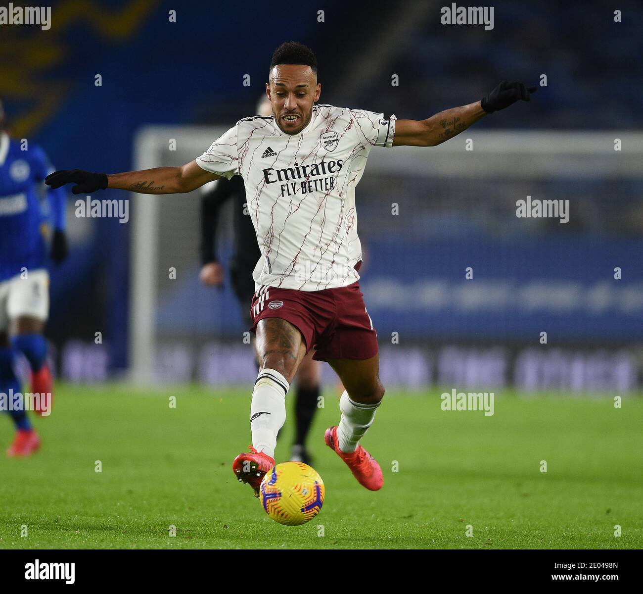 Brighton et Hove, Royaume-Uni. 29 décembre 2020. Pierre-Emerick Aubameyang d'Arsenal lors du match de la Premier League au stade communautaire American Express, Brighton et Hove photo de Daniel Hambury/Focus Images/Sipa USA 29/12/2020 crédit: SIPA USA/Alay Live News Banque D'Images