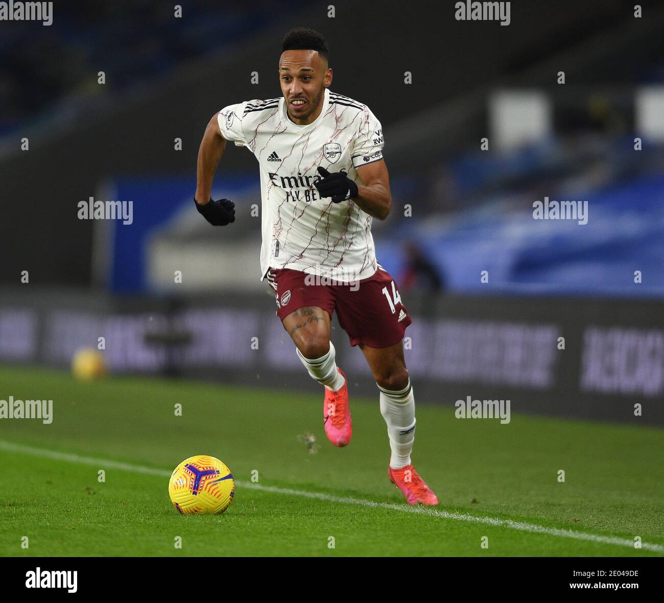 Brighton et Hove, Royaume-Uni. 29 décembre 2020. Pierre-Emerick Aubameyang d'Arsenal lors du match de la Premier League au stade communautaire American Express, Brighton et Hove photo de Daniel Hambury/Focus Images/Sipa USA 29/12/2020 crédit: SIPA USA/Alay Live News Banque D'Images