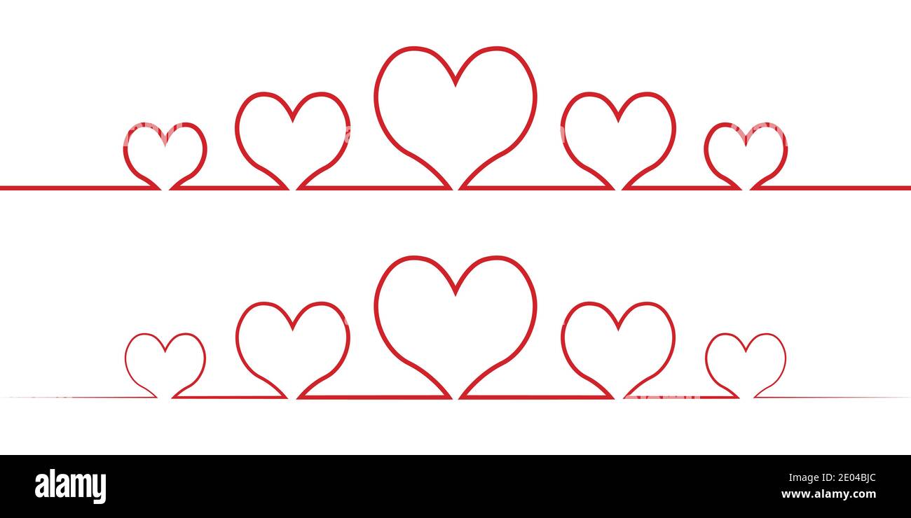 coeur un dessin de ligne, vecteur amour concept un dessin de ligne d'un sympathique coeur mignon Illustration de Vecteur