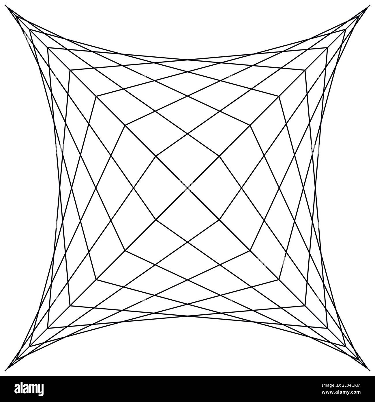 Toile d'araignée carrée, piège à grille, piège à filet d'illustration vectorielle Illustration de Vecteur