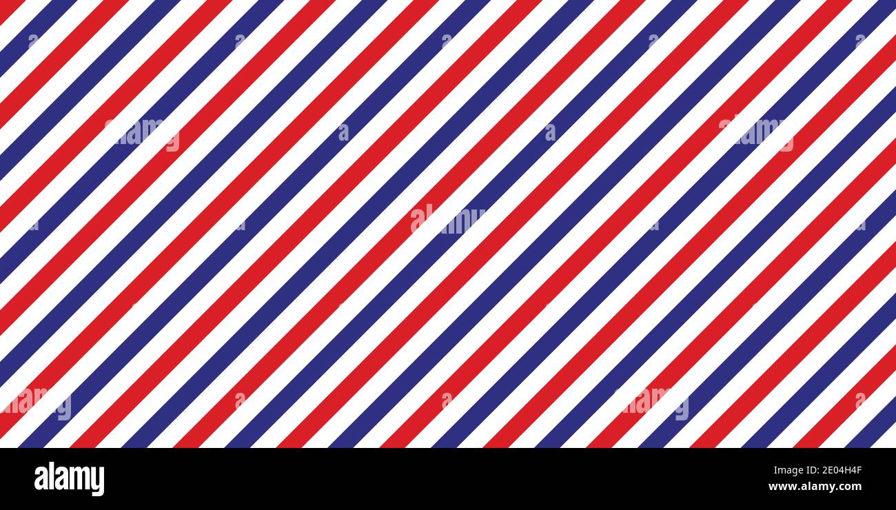 Arrière-plan rétro classique rayures diagonales couleur rouge bleu, drapeau de bandes de couleur vectorielles, airmail Illustration de Vecteur