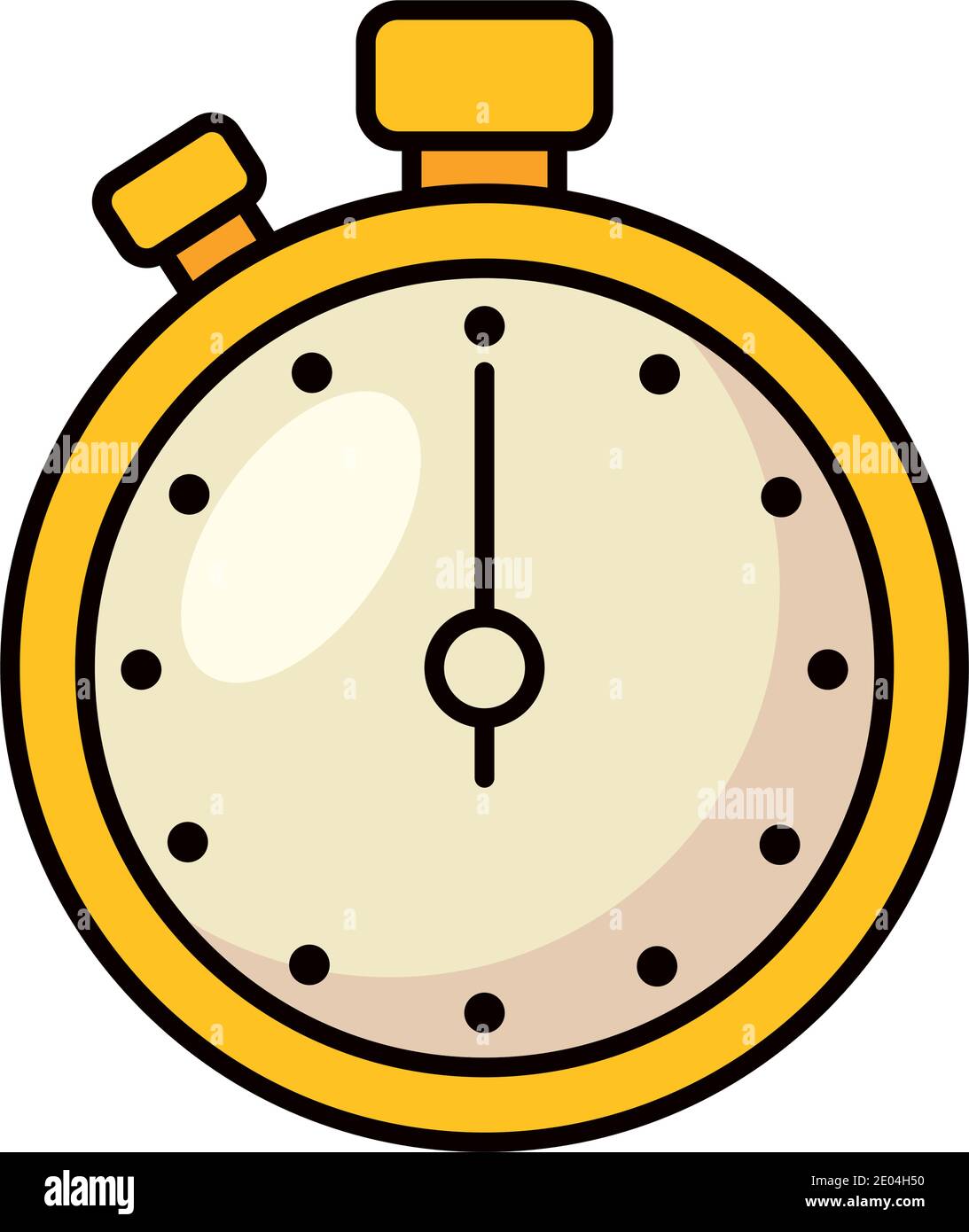 Ic ne De Chronom tre Sur Fond Blanc Style De Remplissage De Ligne Et 