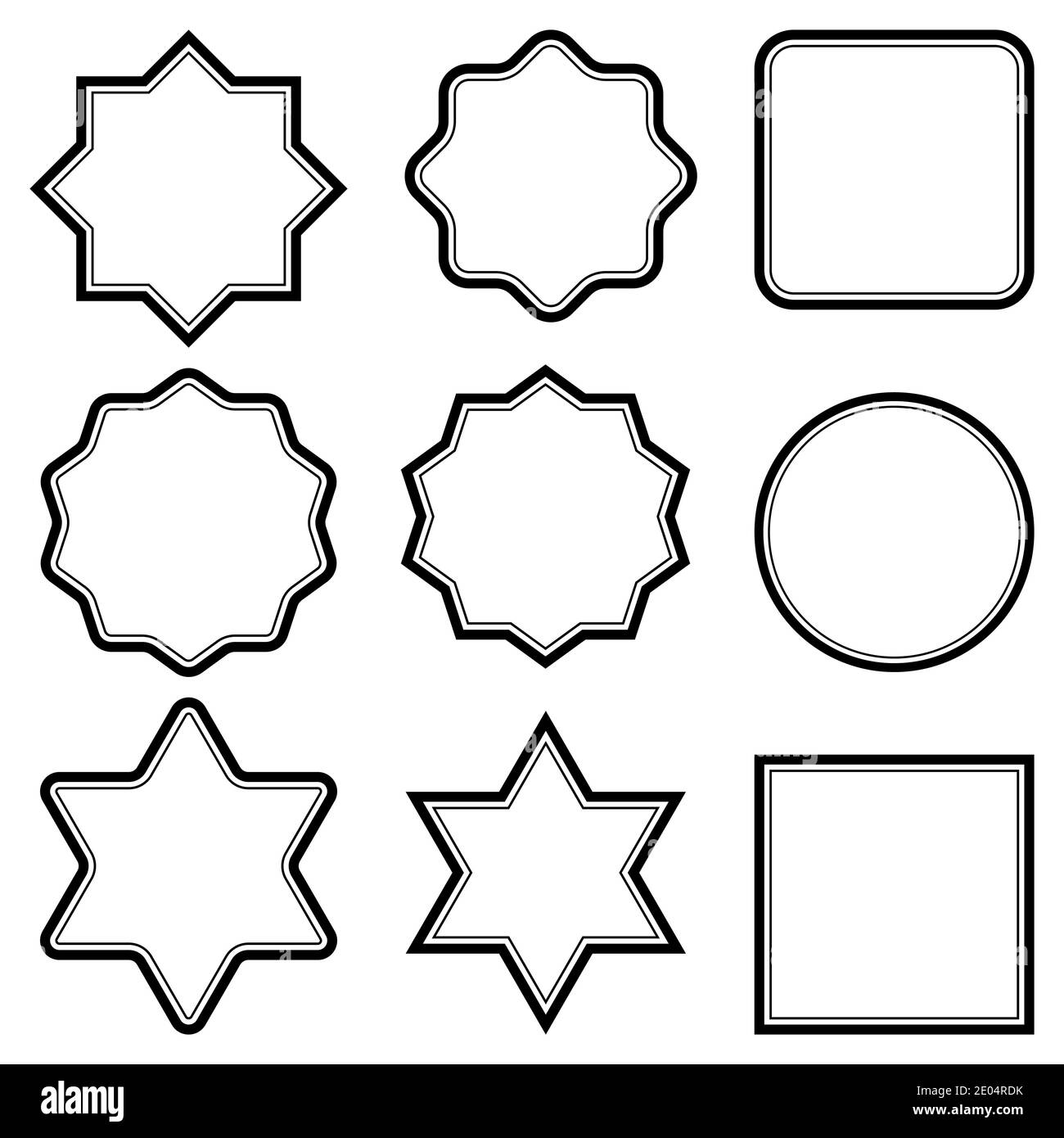 Set tag autocollant badge stock élément vecteur uniformes, munitions, badge, autocollants, cartes Illustration de Vecteur