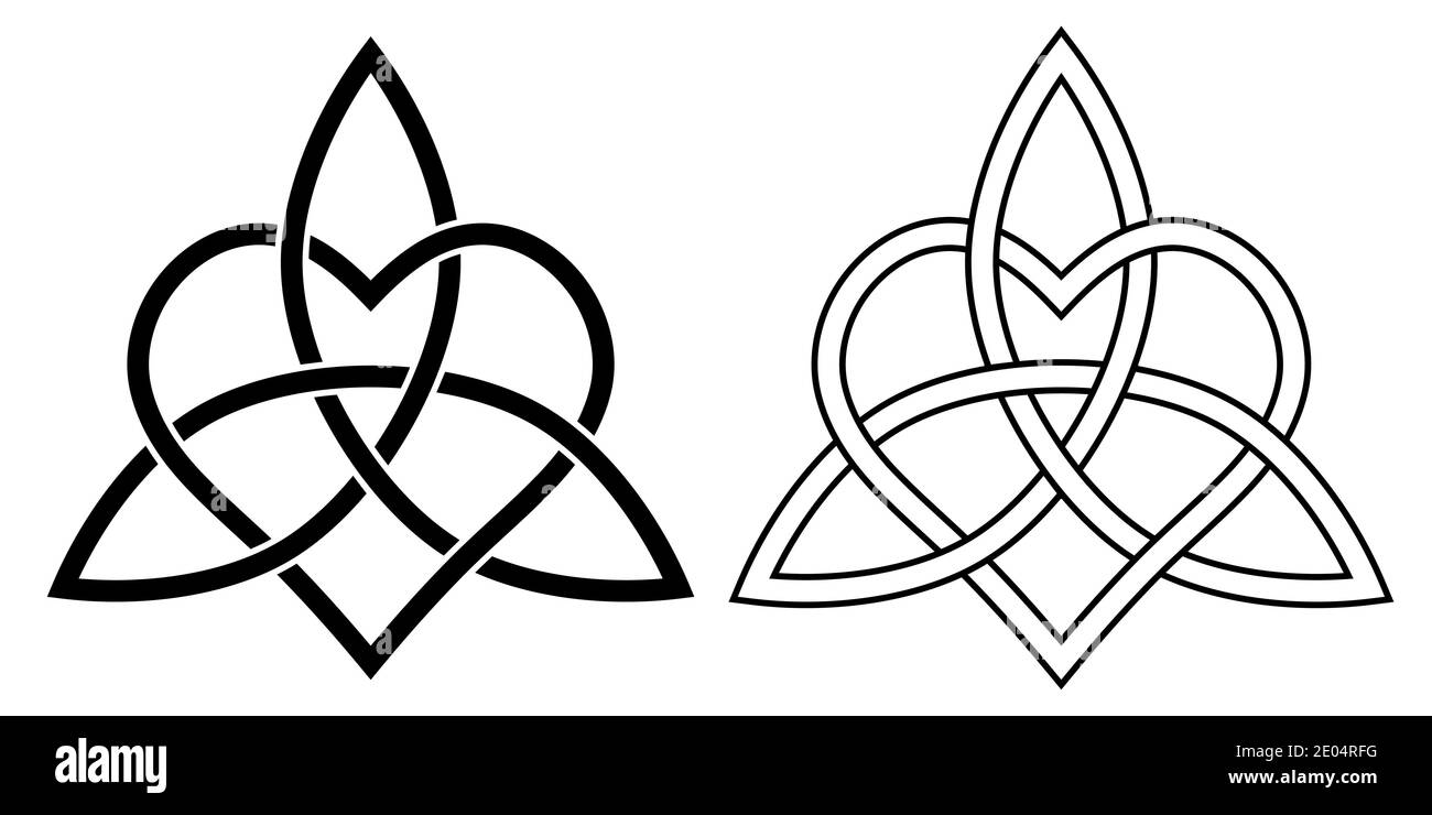 Signe amour éternel coeur étroitement lié à la fleur de Lotus, vecteur signe de l'amour infini et de fidélité heartiness Illustration de Vecteur