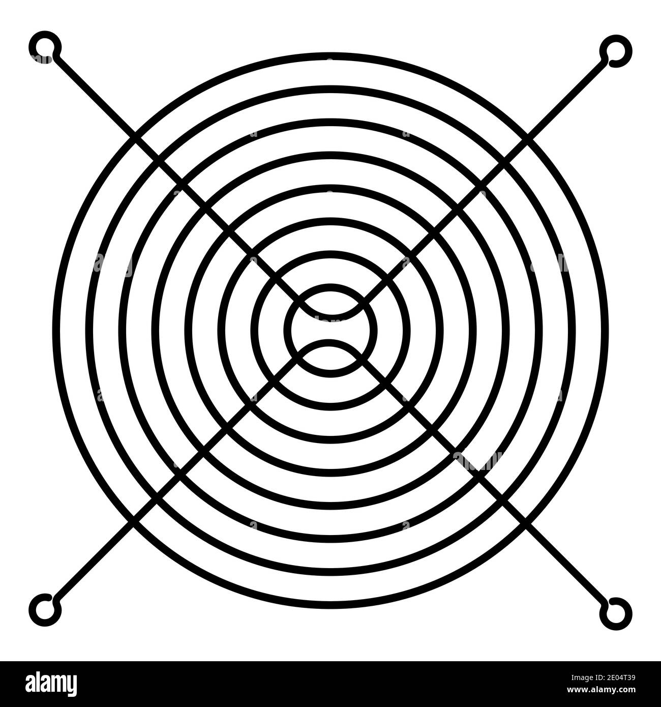 Ventilateur de refroidissement à grille ronde, protection contre les blessures causées par le ventilateur vectoriel Illustration de Vecteur Ventilateur de refroidissement à grille ronde, protection contre les blessures causées par le ventilateur vectoriel Illustration de Vecteur