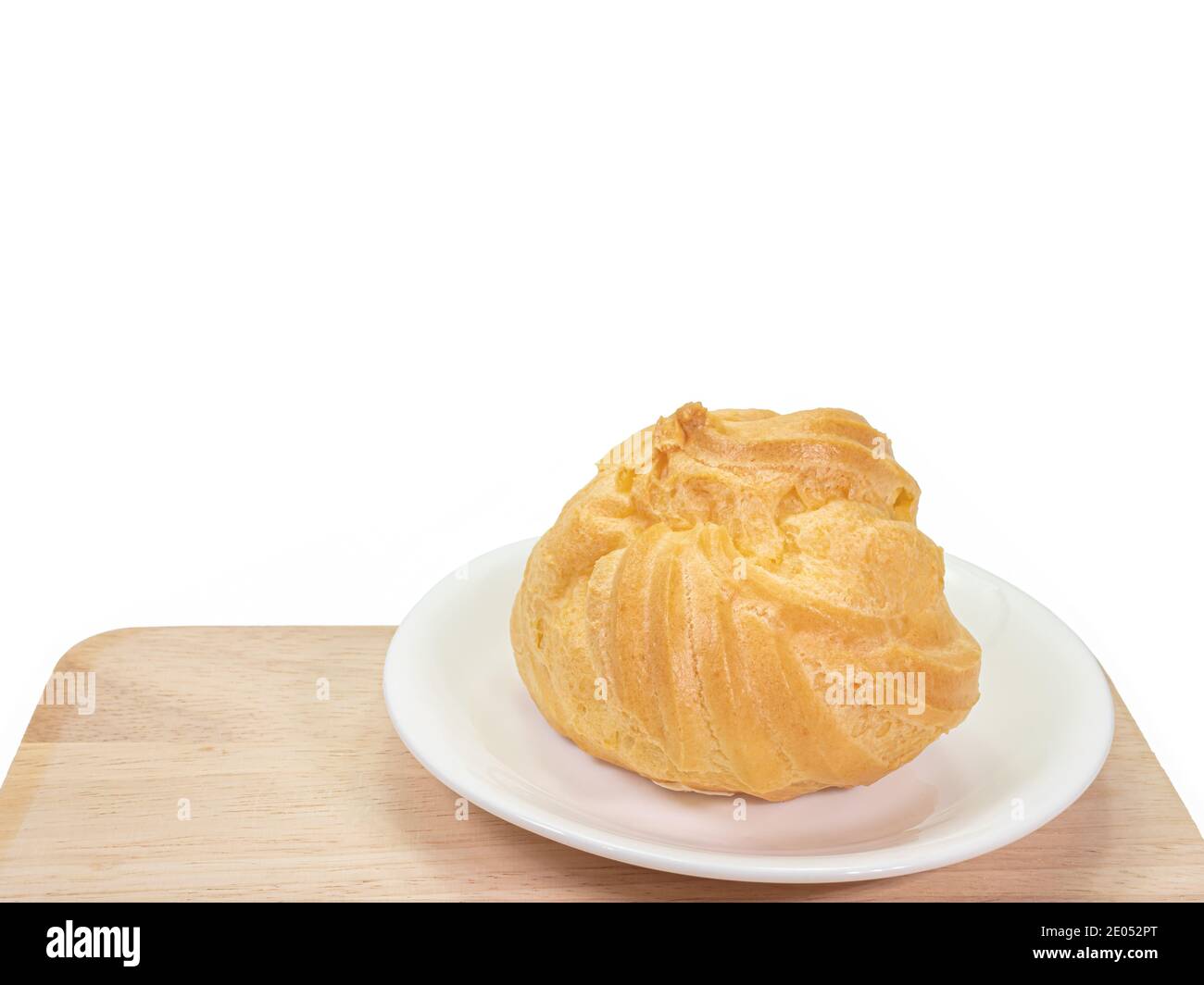 Gros plan sur la crème de choux à la crème vanille maison (pâte feuilletée à la crème), de la pâtisserie sucrée Banque D'Images