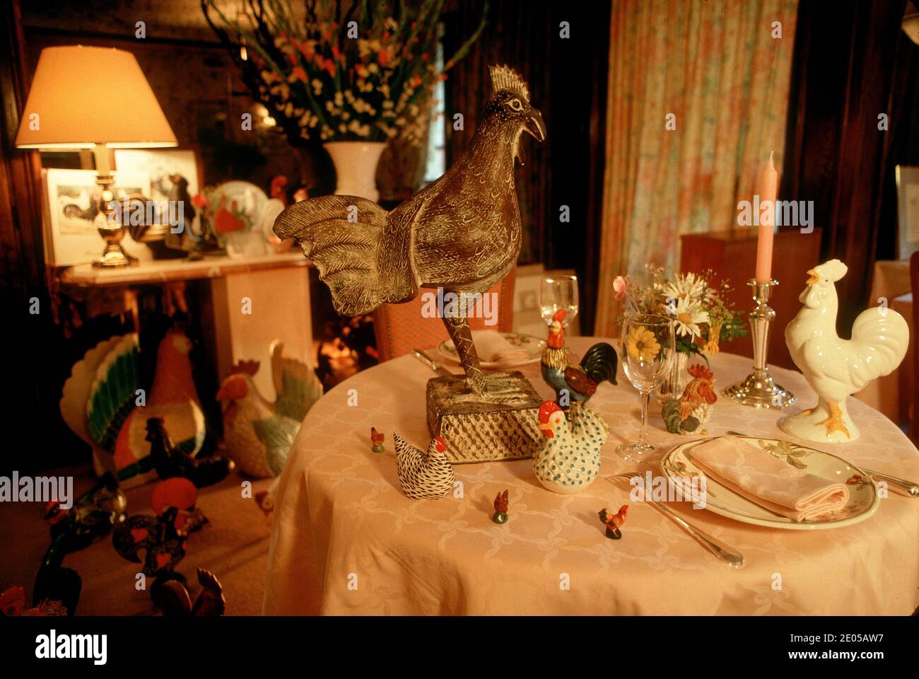 France/Bresse/nombreux restaurants gastronomiques sur le chemin de Bourg-en-Bresse à Villefranche. Bourg-en-Bresse, France. Banque D'Images