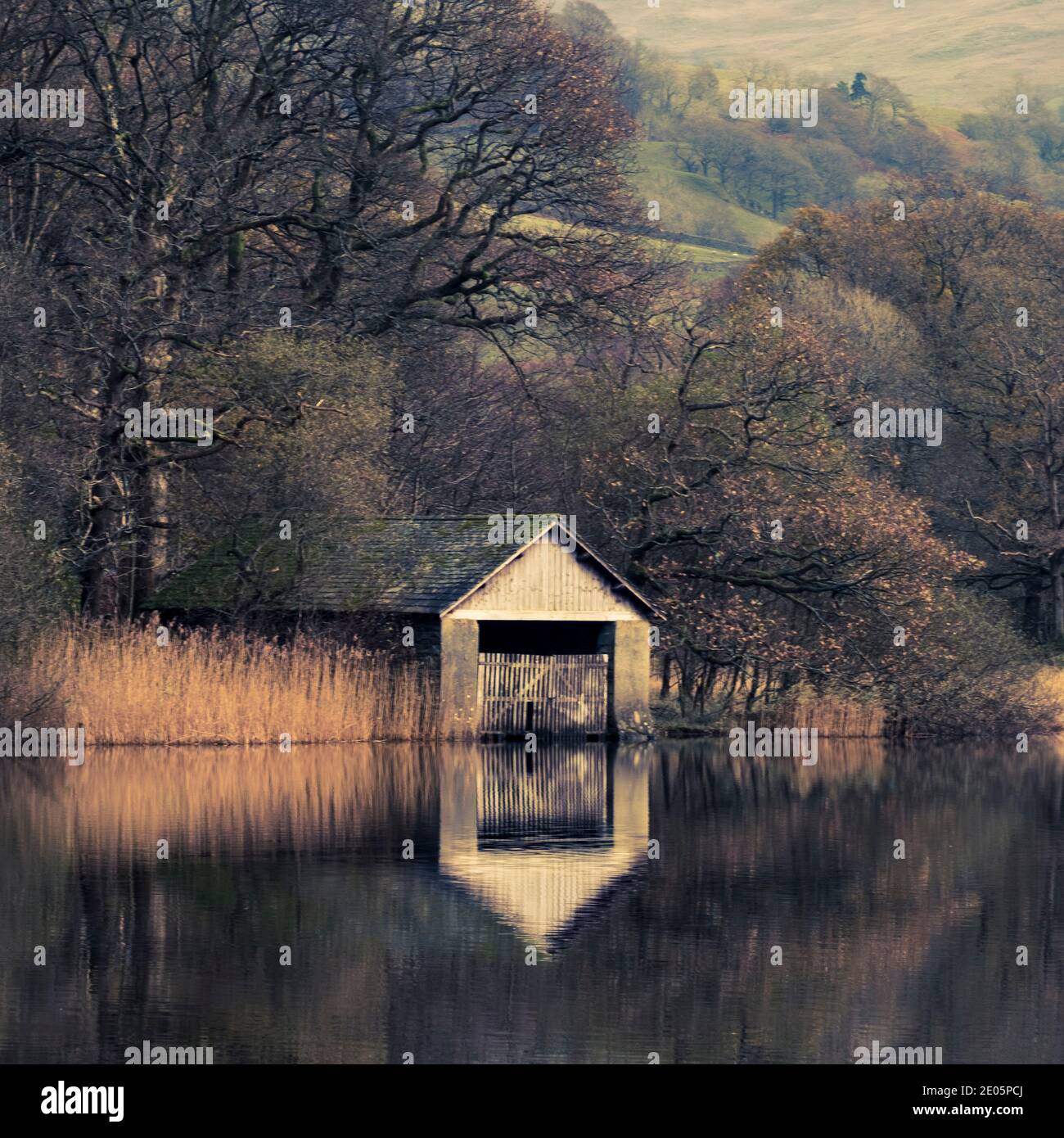 Rydal eau ancienne boathouse Banque D'Images