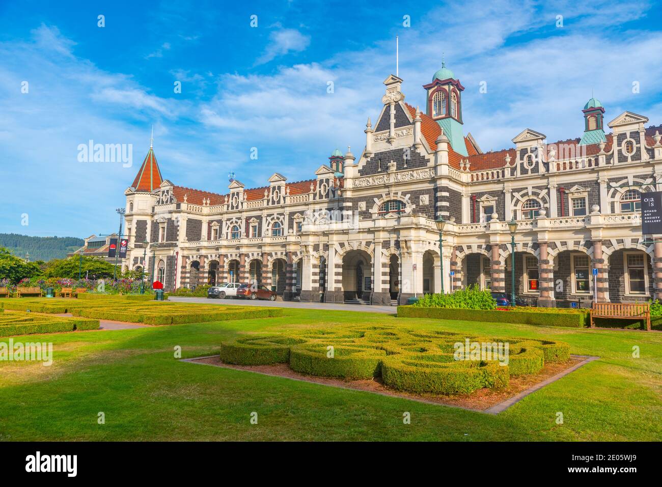 DUNEDIN, NOUVELLE-ZÉLANDE, 24 JANVIER 2020 : gare ferroviaire de Dunedin, Nouvelle-Zélande Banque D'Images